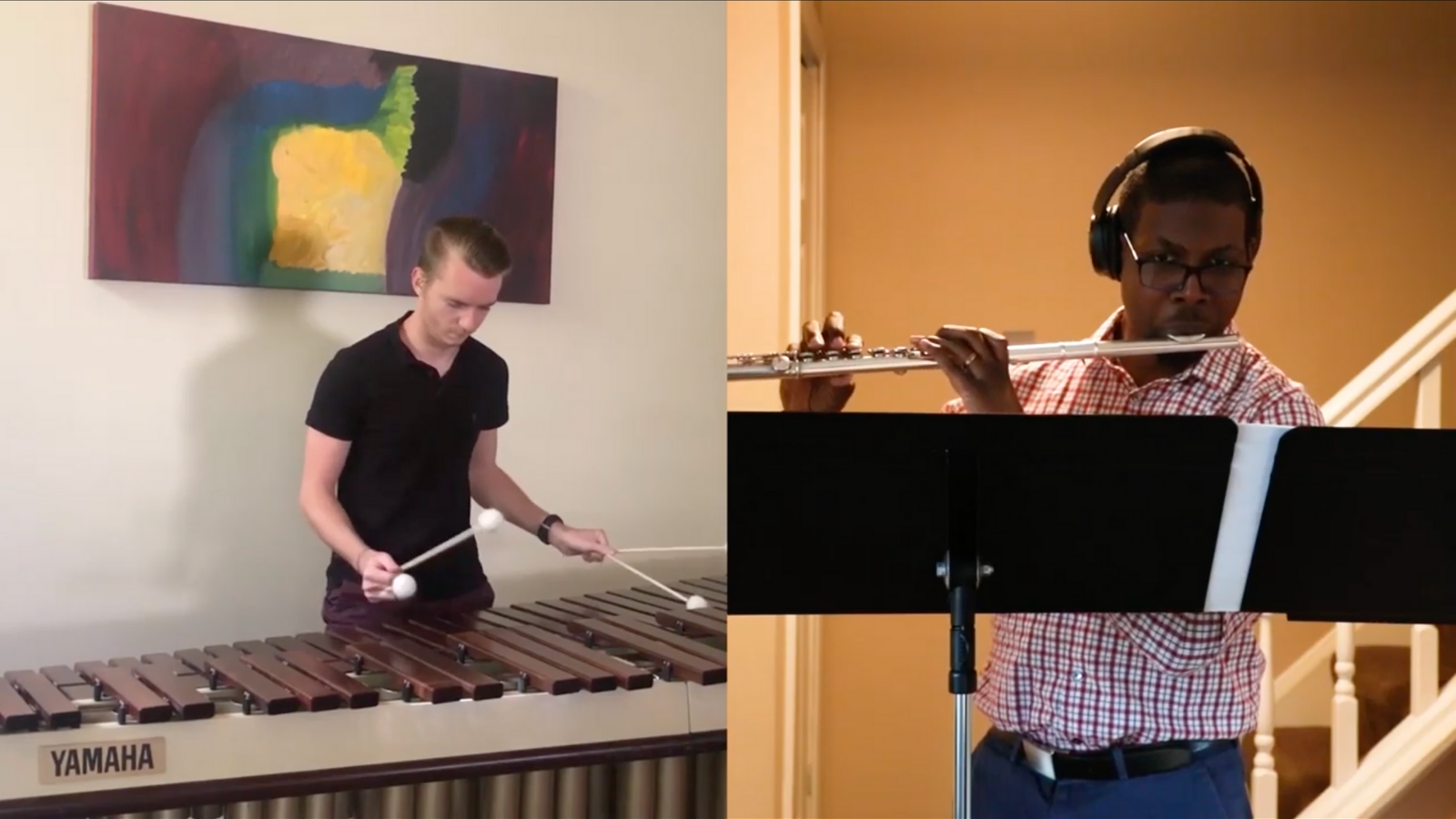 Ceylon Mitchell, flute & Corey Sittinger, marimba