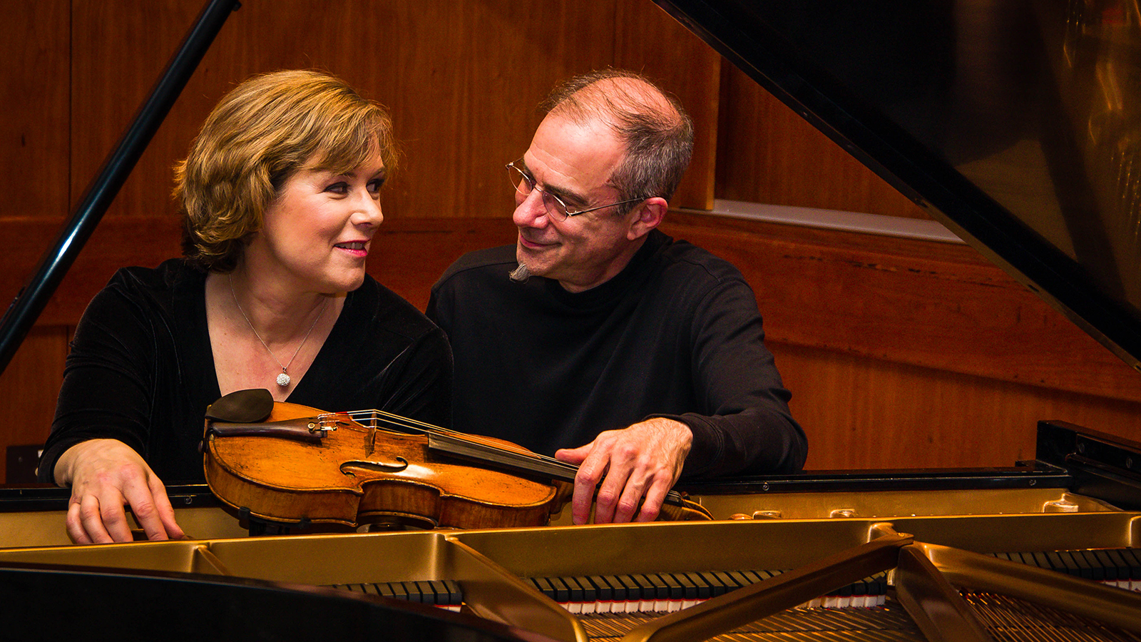  Audrey Andrist and James Stern with piano and violin.