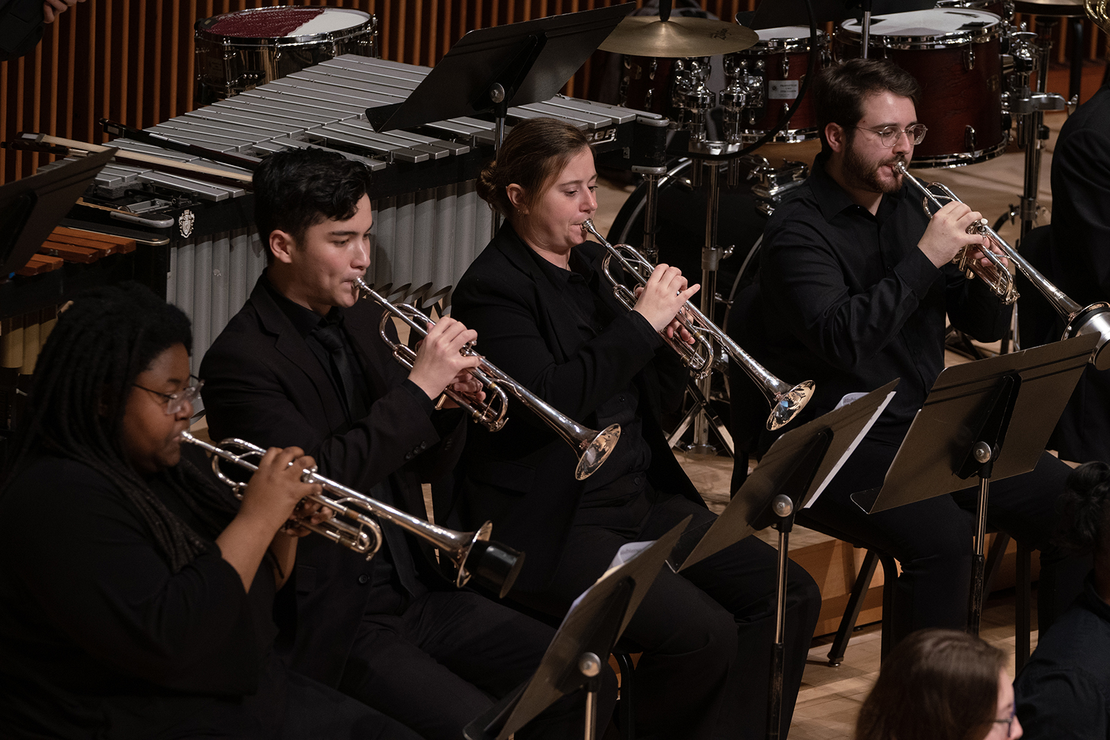 Members of the UMD Wind Orchestra.