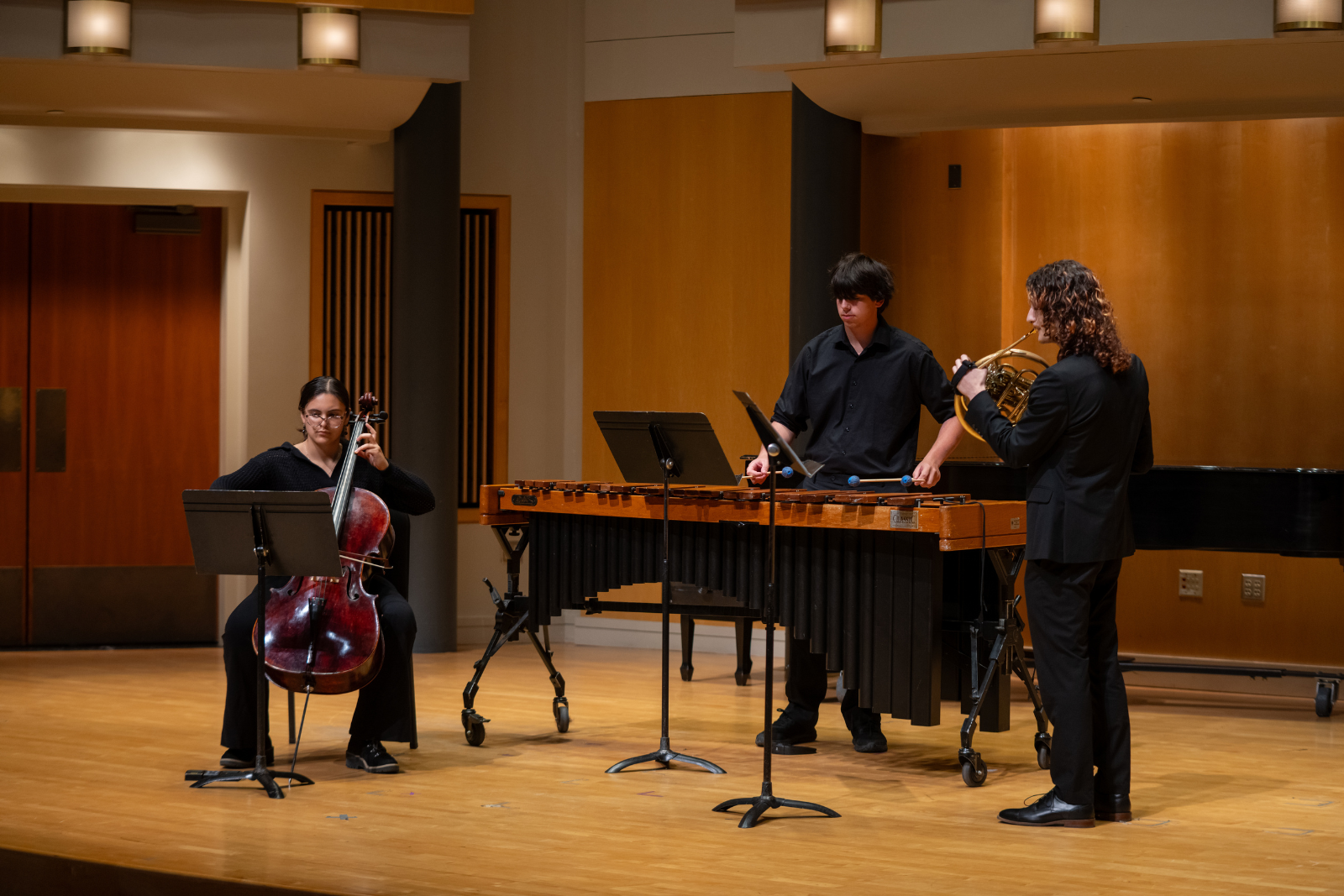 Student performers at a previous showing of "New Music at Maryland"