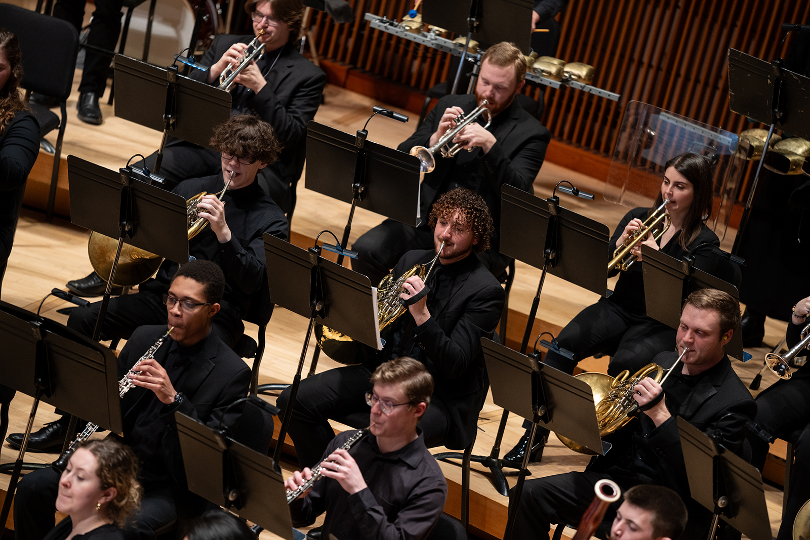 Members of the University of Maryland Wind Orchestra perform in concert at The Clarice.