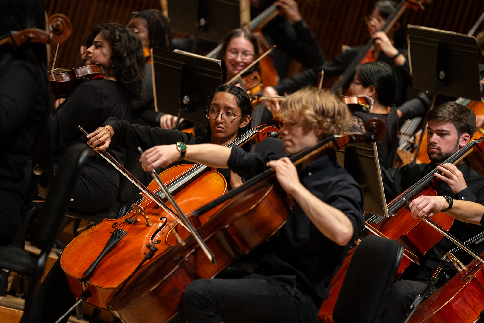 Members of the University Symphony Orchestra perform in concert at The Clarice.