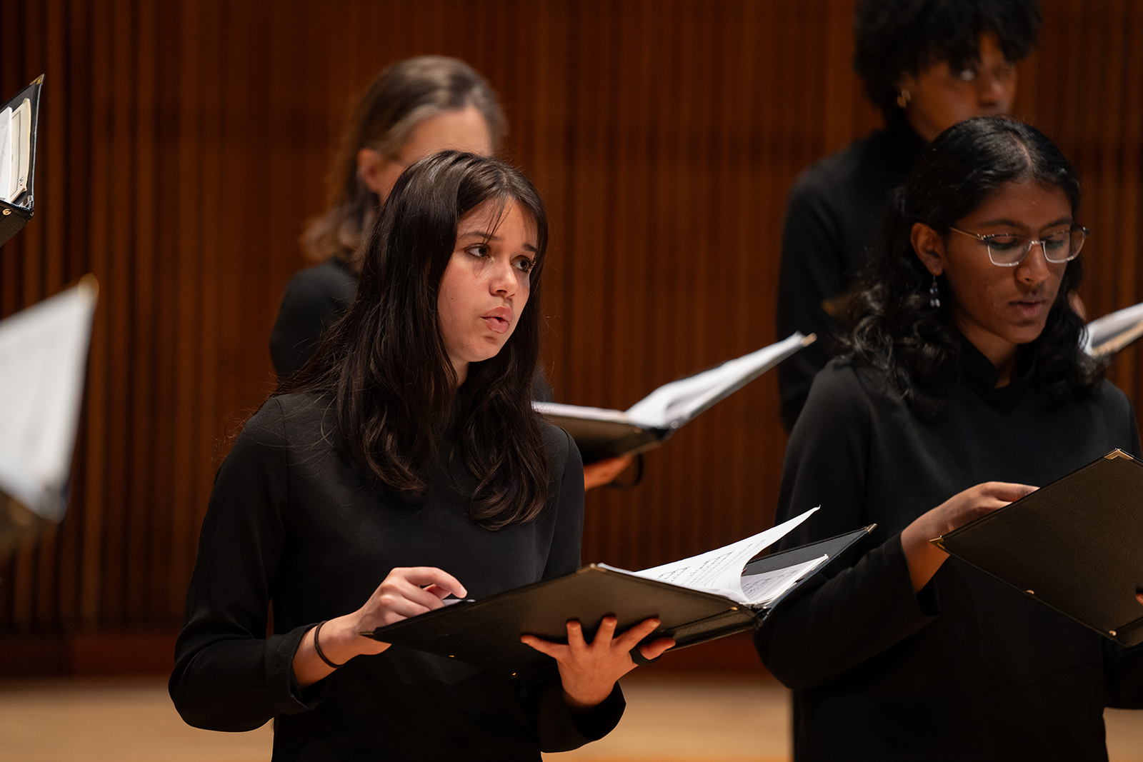 Choral students in concert.